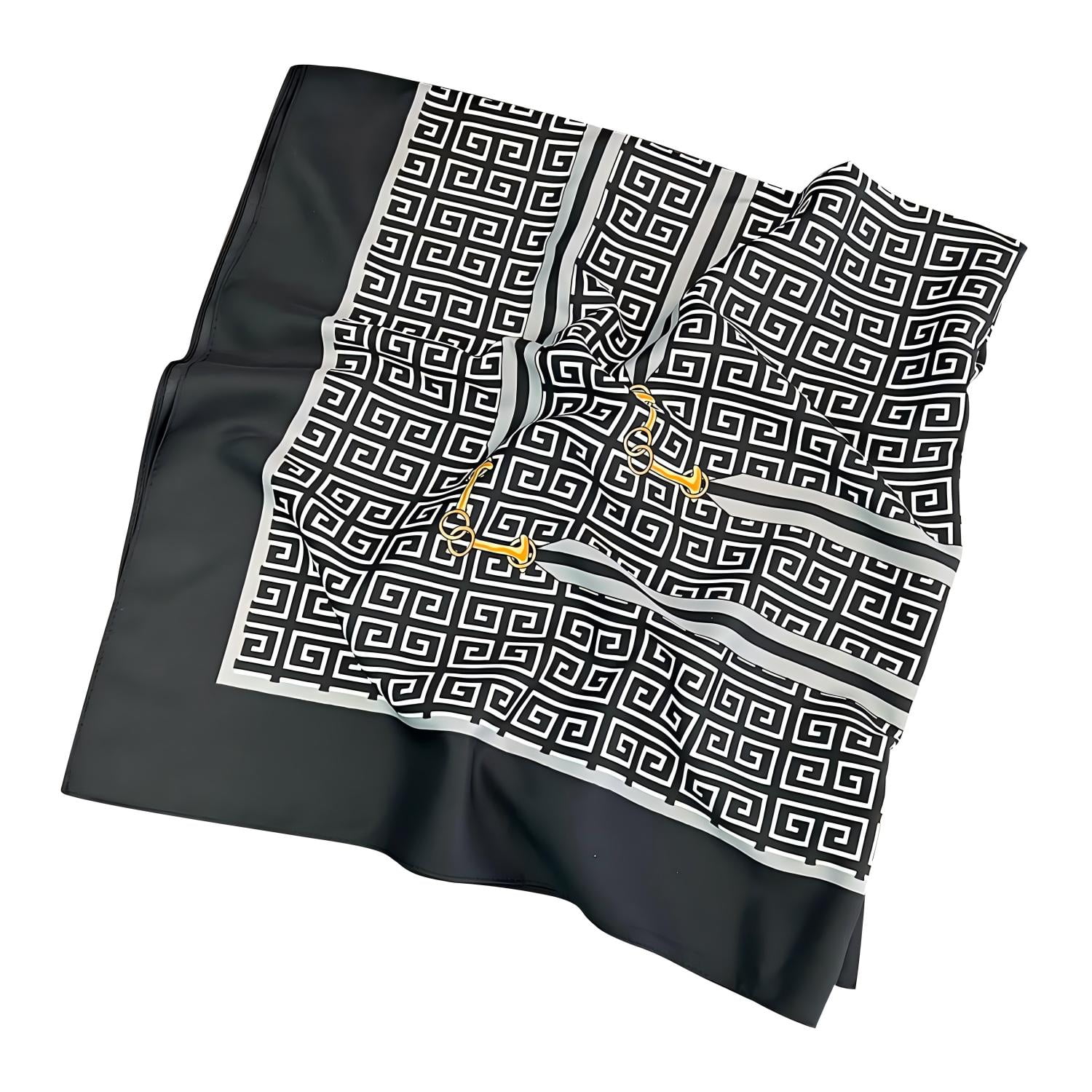 2024 New Korean MultiFunctional Lock Ring Square Scarf Fashion