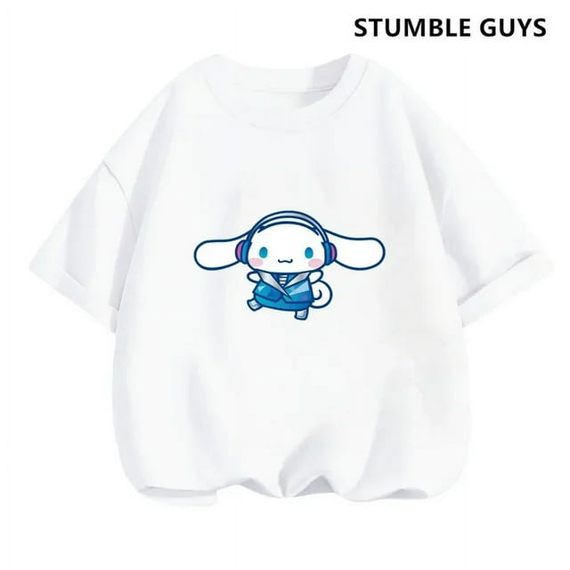 2024 New MINISO Cinnamoroll Tshirt Children's Clothing Girls Summer