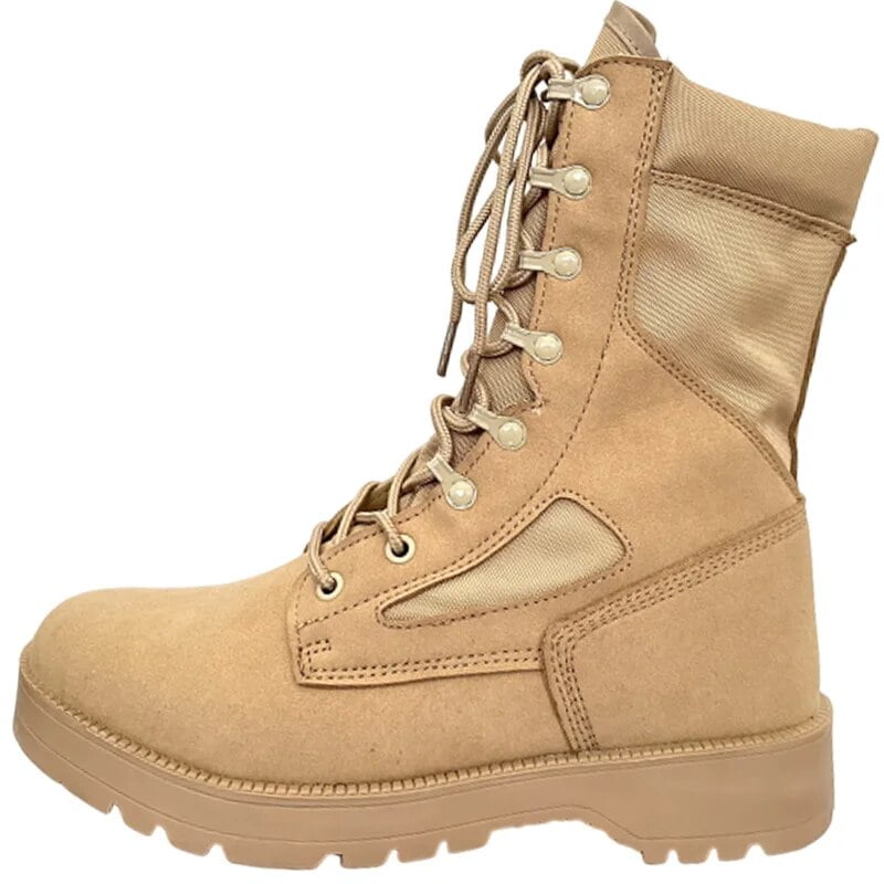Men Boots Work Shoes Breathable Lightweight Combat Boots High Top Lace Up Mesh Desert Boots For Men Botas Mujer