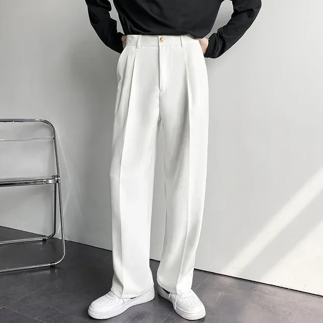 アパレル通販サイトランキング 2024 Suit Loose Korean Fashion Pants Straight White Men New パンツ
