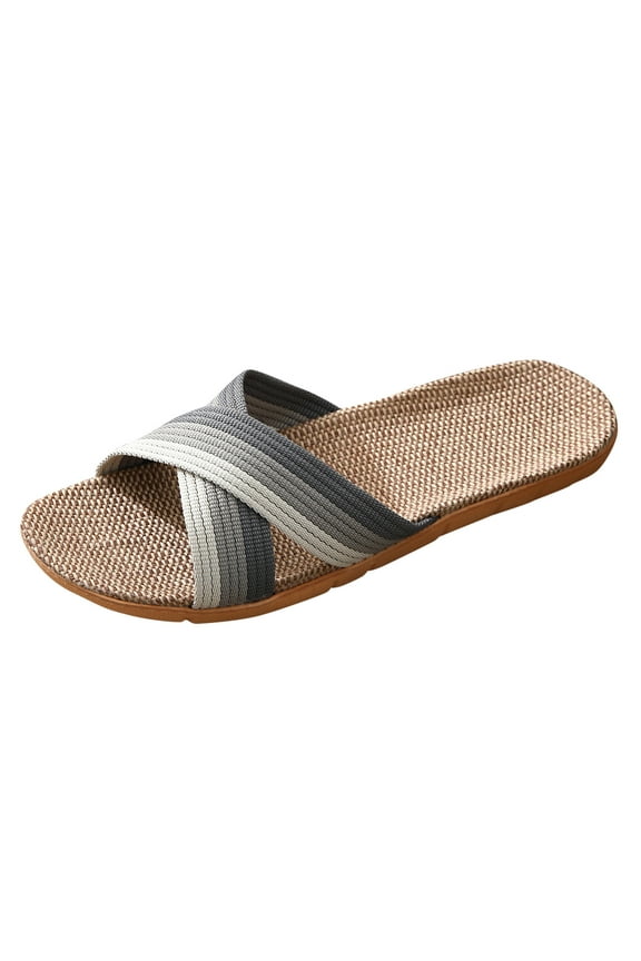 2024 New Men And Women Flax Mens Leather House Slippers Home Slippers Indoor Mens Slippers Wide Slip Slippers Creative Radish Men Slippers Size 12 Soft Bottom Cotton Slippers Mens Character Slippers