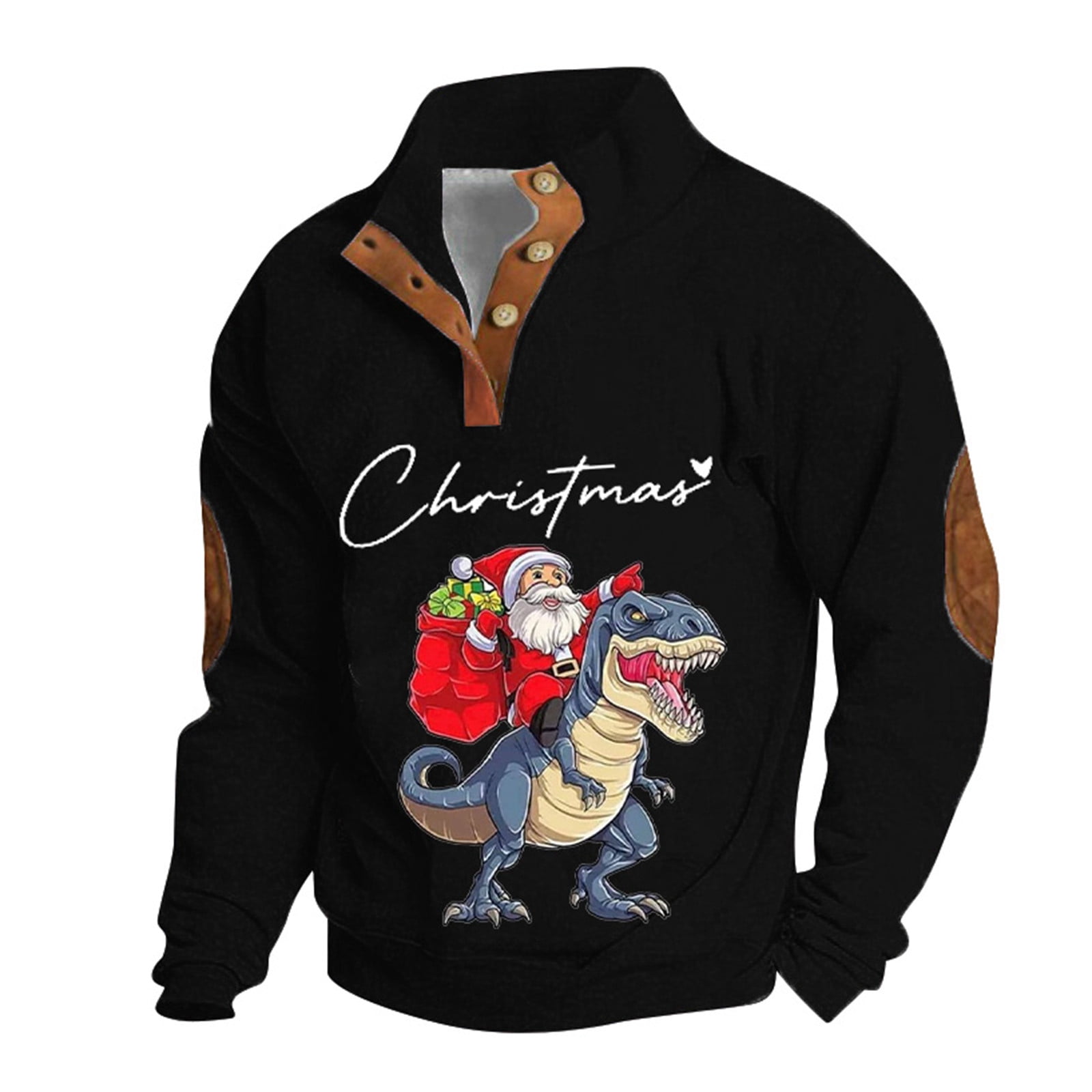 2024 New Men's Christmas Funny Design Sweatshirt Fabric Long Sleeve