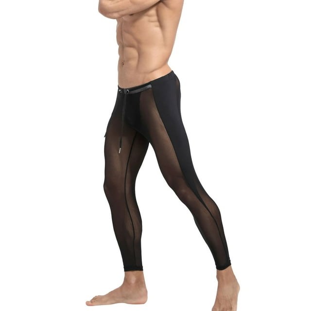 2024 New Mens Mesh Breathable Fitness Raid Pants Sraining Tight Pants