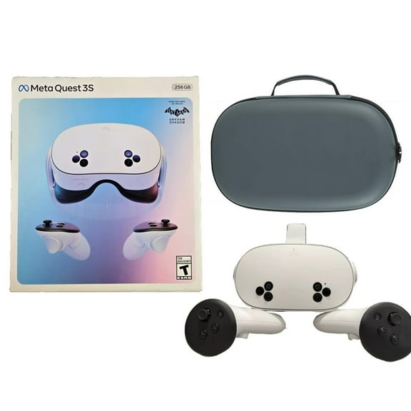 2024 New Meta Quest 3S All-In-One VR Headset 256GB Virtual Reality with Advanced Touch Plus Controllers, 1832x1920 up to 120 Hz Refresh Rate LCD, Enhanced Graphics, Mytrix Carrying Case