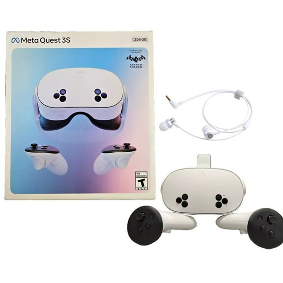 2024 New Meta Quest 3S All-In-One VR Headset 256GB Virtual Reality with Advanced Touch Plus Controllers, 1832x1920 up to 120 Hz Refresh Rate LCD, Enhanced Graphics, Mytrix Earphone