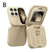 2024 New Mini Flip Mobile Phone 2 SIM Card Small Display Foldable Cell Phone US U1P6