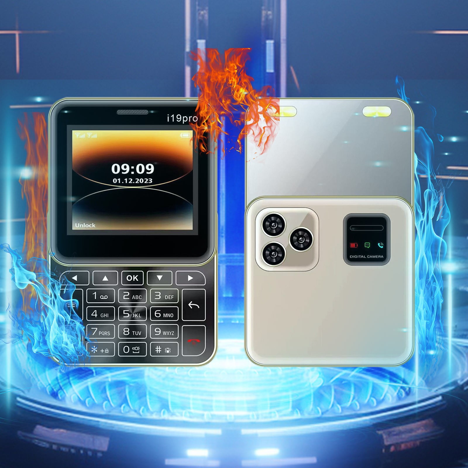 2024 New Mini Flip Mobile Phone 2 SIM Card Small Display Foldable Cell