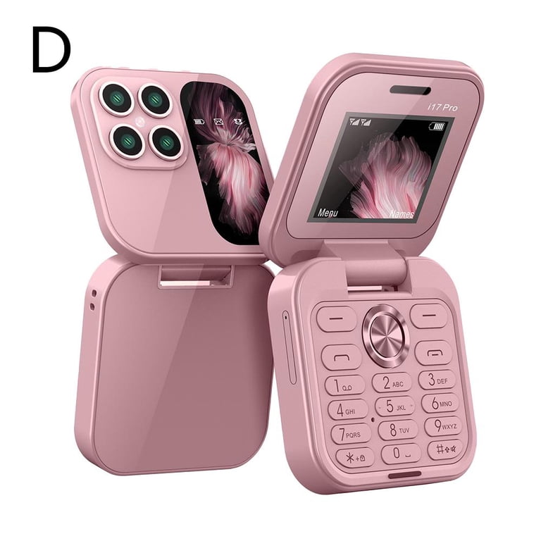 2024 New Mini Flip Mobile Phone 2 SIM Card Small Display Foldable