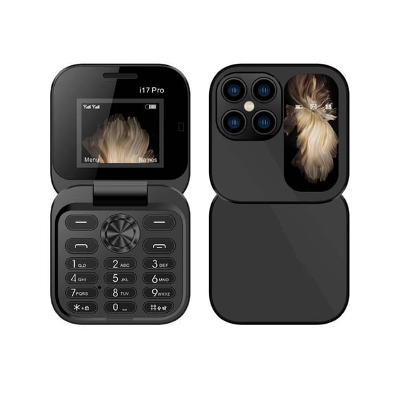 2024 New Mini Flip Mobile Phone Radio Magic Voice Blacklist Speed Dial Vibration 2SIM Card Small Display Foldable Mobile Phone Cell Phone