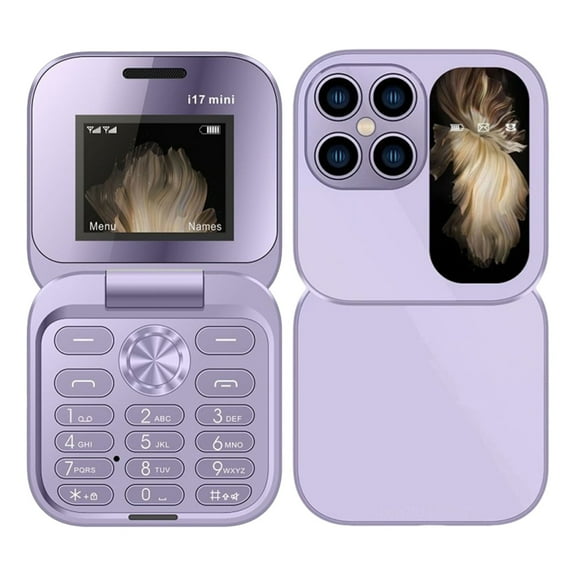 2024 New Mini Flip Mobile Phone i17 pro/i16 pro 2 SIM Card Small Display Foldable Cell Phone Unlocked Flip Phone 2G Flip Cell Phone