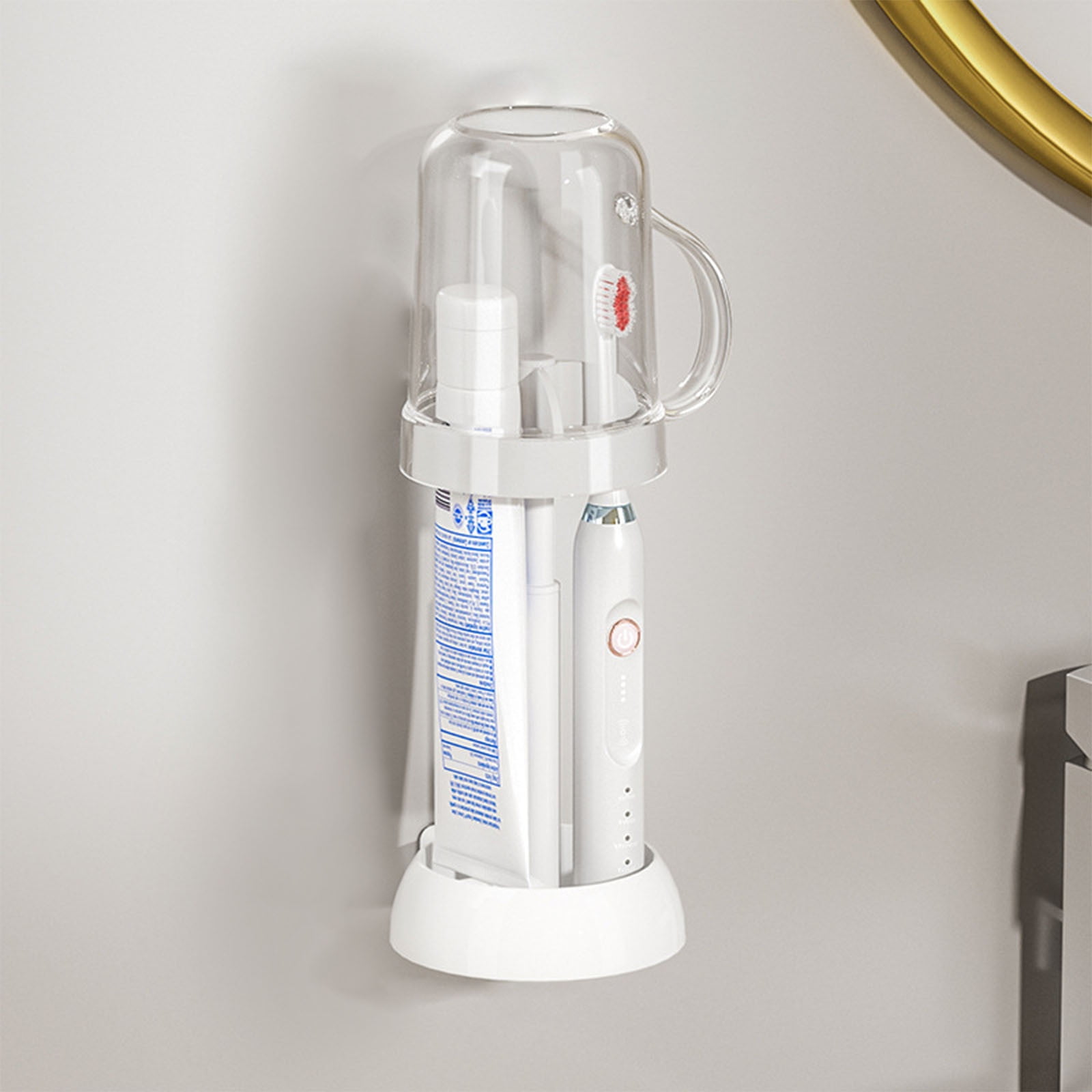 2024 New Mouthwash Cup Brushing Cup Storage Box Washing Cup Wall