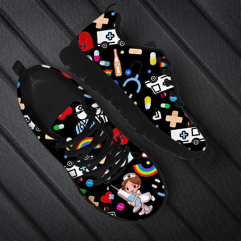 2024 New Nurse Shoes Classic Cartoon Nurse Girls Ambulance ECG Medical