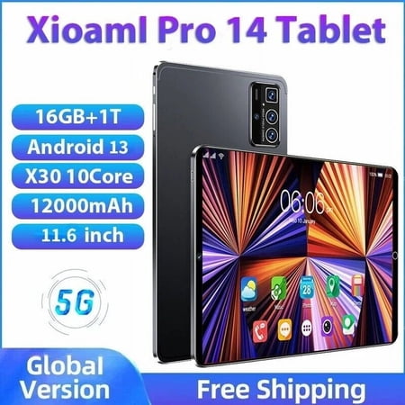 2024 New Original pro 14 Tablet Android 13 16GB 1TB Dual SIM 10 Core WPS GPS