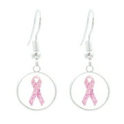 UPIOIWER 2024 New Pink Ribbon Stud Earrings Big Earrings for Breast Cancer Awareness Cute Earrings Stylish and Elegant Accessories Clip on Earrings Women Earring for Women