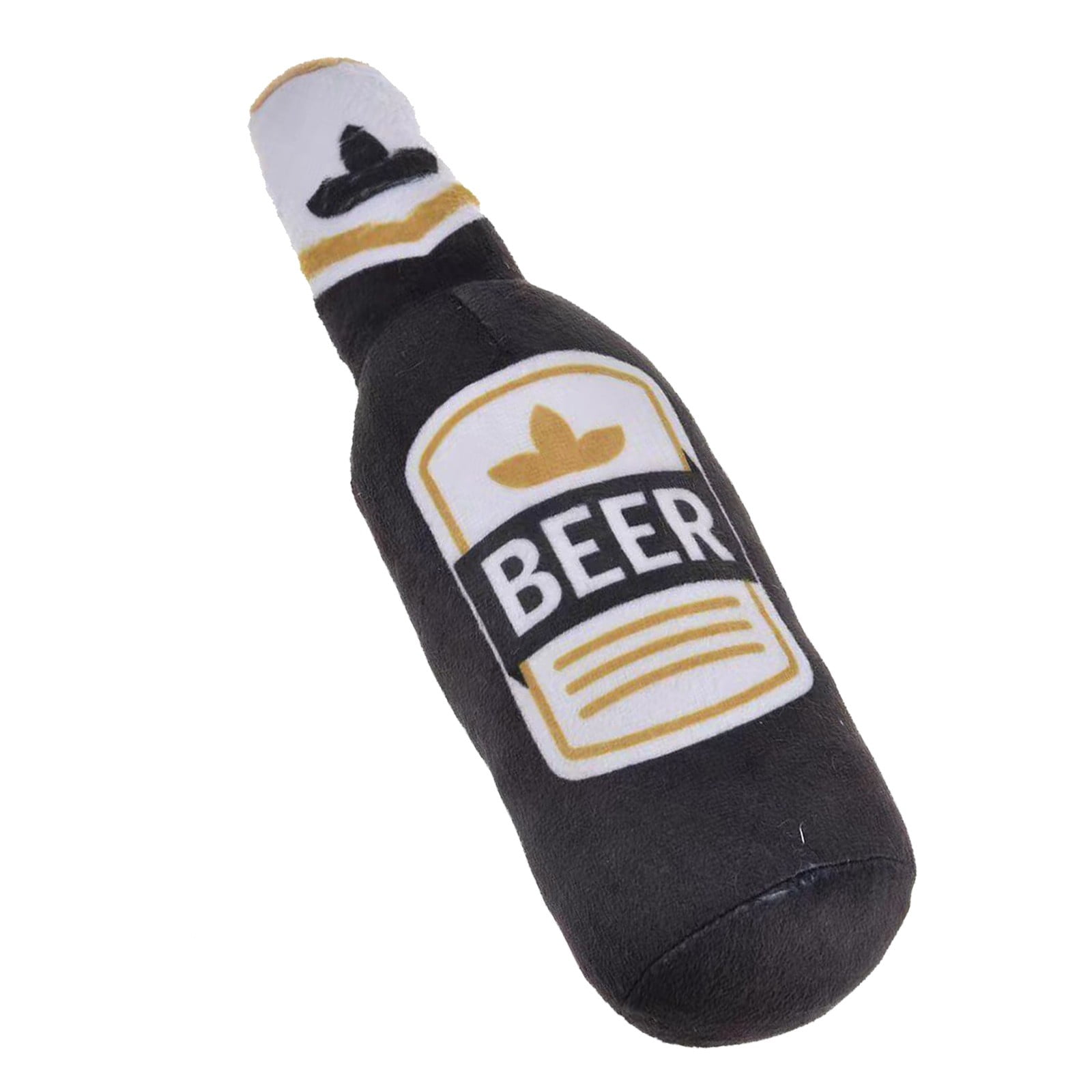 2024 New Plush Stuffed Whisky Bottle Squeaky Sound Pet Dog Teething Toy