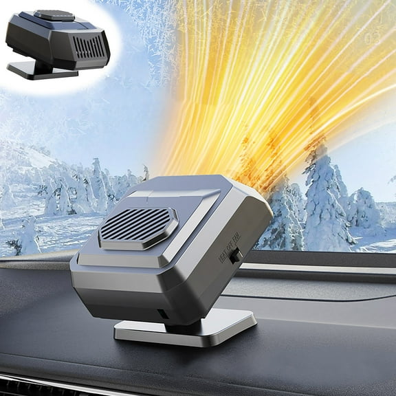 2024 New Portable Car Heater 12V 200W Heater For Car Auto Car Heaters Car Windshield Thawing And Demisting Device 2 In 1 Fast Heating & Chill Reduction