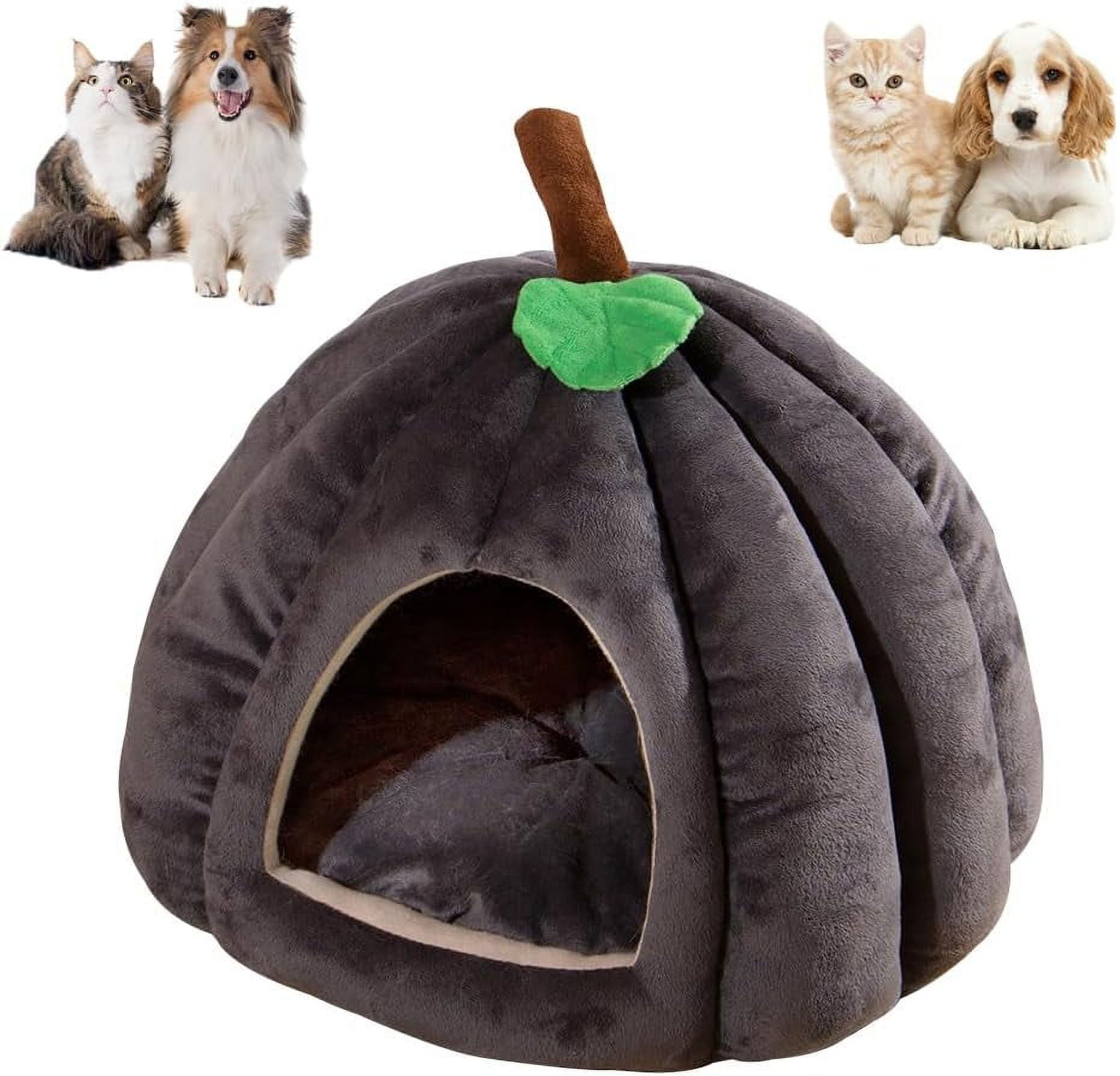 2024 New Pumpkin Cat Bed, Cat Beds for Indoor Cats Cute Pumpkin Shape