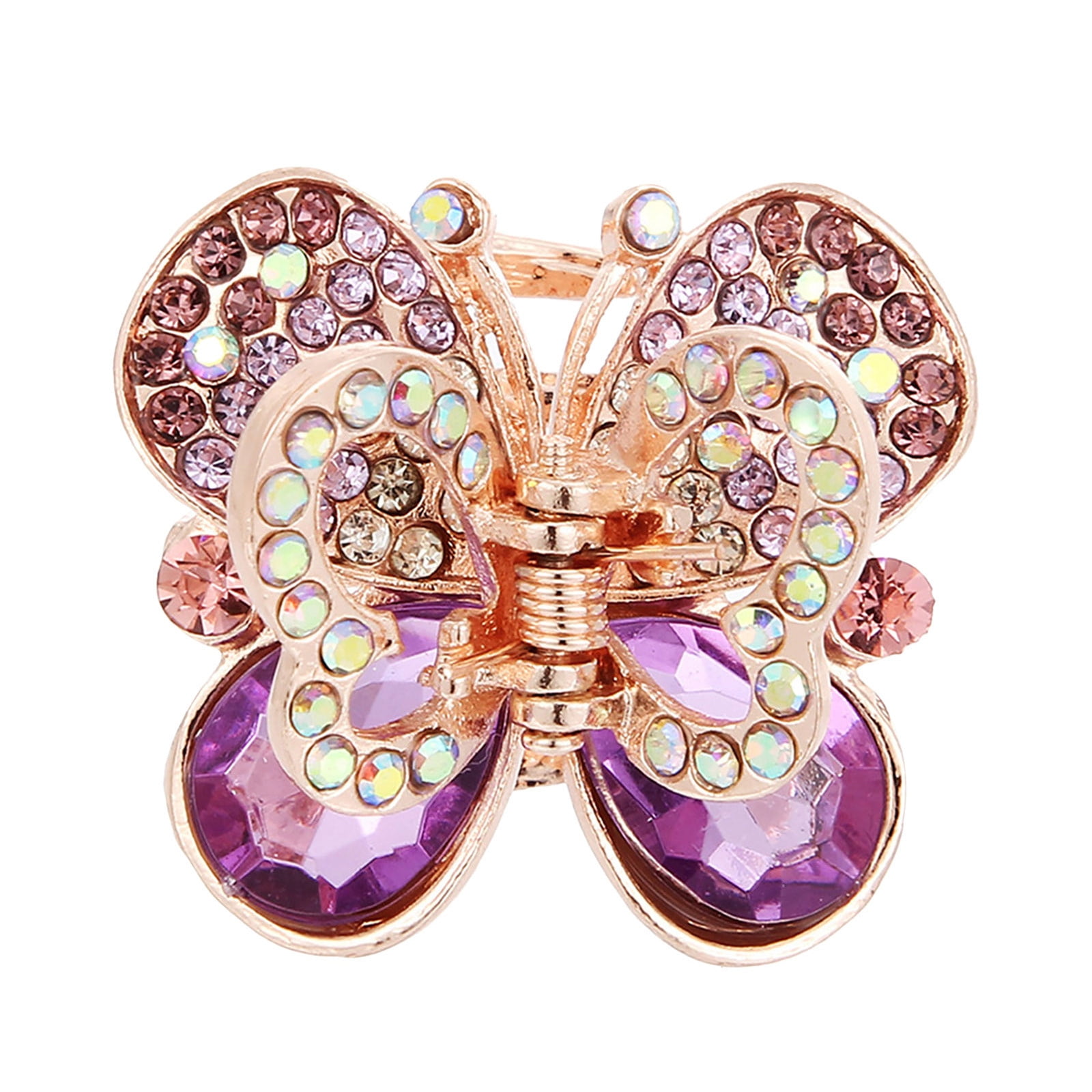 2024 New Rare Crystal Rhinestone Butterfly Clips Small Bangs Clip Bow