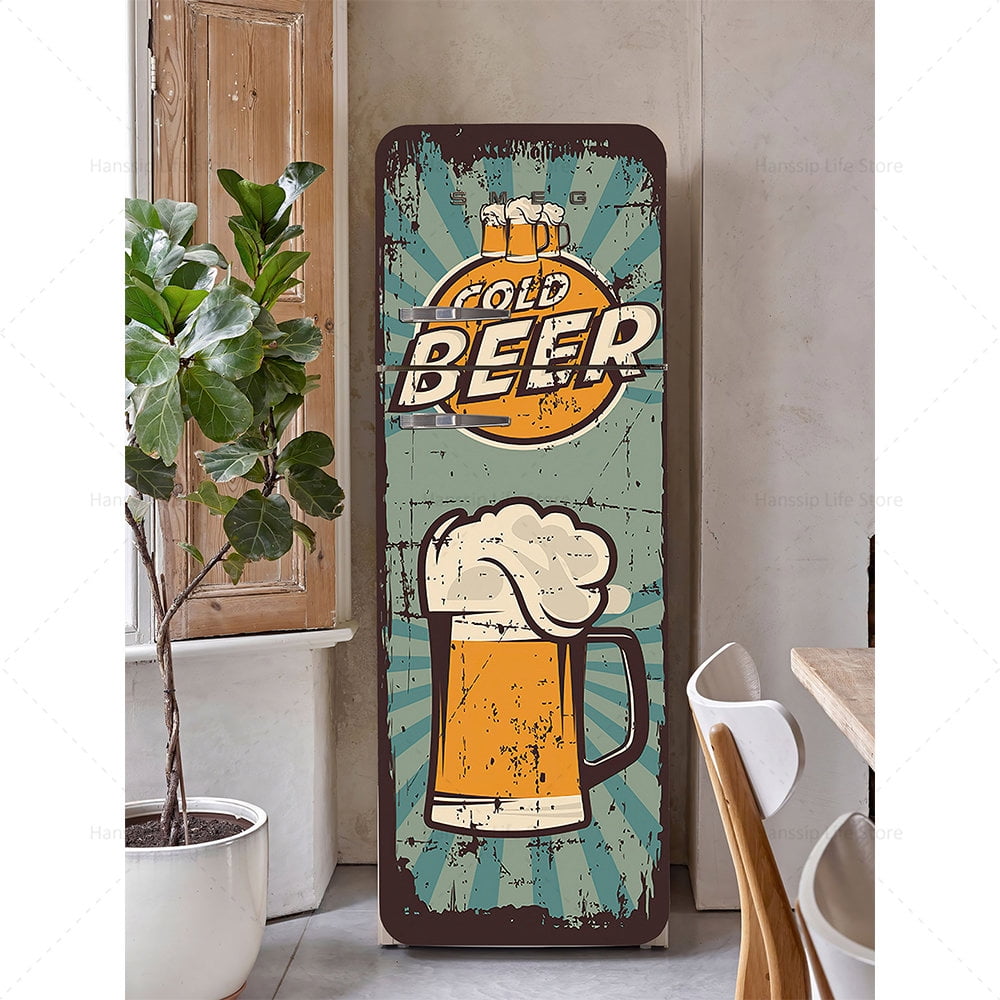 2024 New Refrigerator Sticker Fruit Poster Modern Mural Kitchen PVC