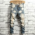 2024 New Retro Distressed Ripped Slim Jeans for Men Street Hiphop