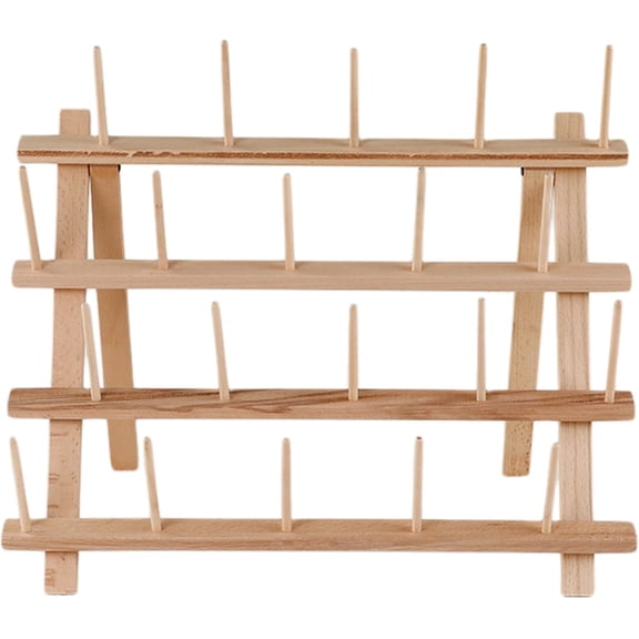 2024 New Sewing Thread Organizer20 Spool Foldable Wooden Thread Rack Holder for Embroidery Thread, Sewing Thread, Yarn Storage Organizer
