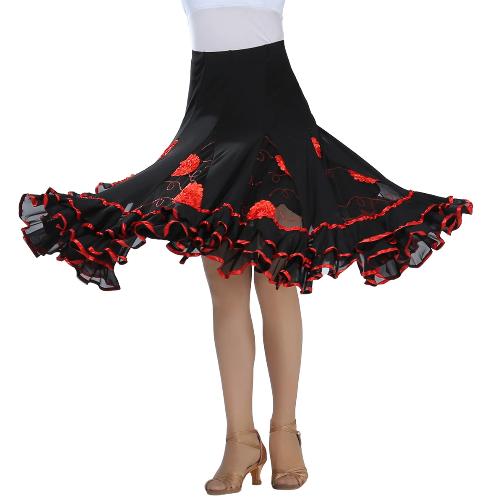 2024 New Skirt Sequin Embroidered Performance High Neck Dress for Women