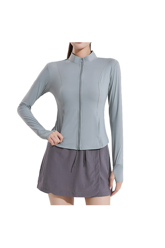 2024 New Slim Yoga Jacket Nylon Sun Protective Clothing Denim Womens Jacket Cute Jacket Flowers Jacket Women Female Vest Winter And Plain Women Womens Jackets Fall Fashion Jackets for Women Casual