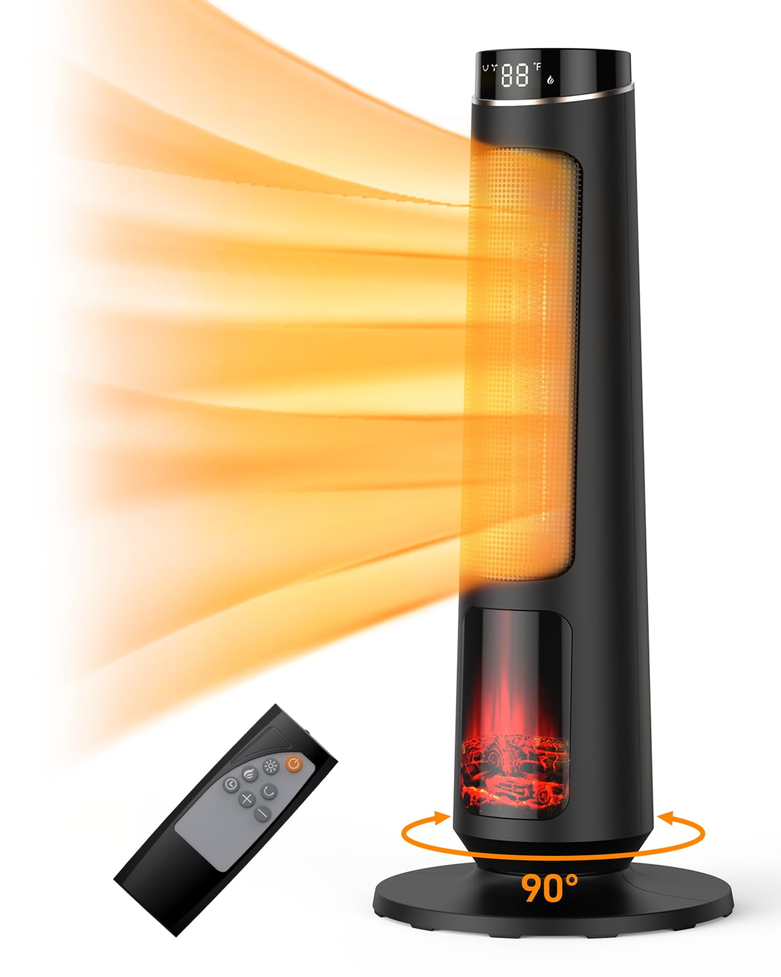 2024 New Space Heater for Large Room, 31" 1500W PTC Ceramic Heater with ...