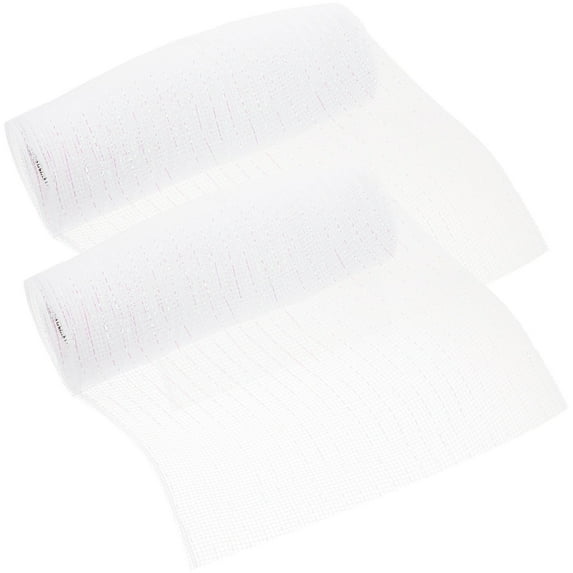HEANUJJ White Plastic Mesh Ribbon for Parties and Celebrations