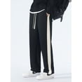 thumbnail image 1 of 2024 New Spring Men's Sweatpants Korean Fashion Drawstring Striped Track Pants Male Cotton Casual Loose Straight Trousers, 1 of 6