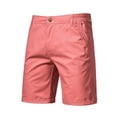 thumbnail image 1 of 2024 New Summer 100% Cotton Solid Shorts Men High Quality Casual Business Social Elastic Waist Men Shorts 10 Colors Beach Shorts, 1 of 6