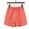 thumbnail image 1 of 2024 New Summer Cotton Linen Beach Shorts Women Basic Short Pants Mini Wide Leg Trousers Ladies Fashion Casual Home Streetwear, 1 of 6