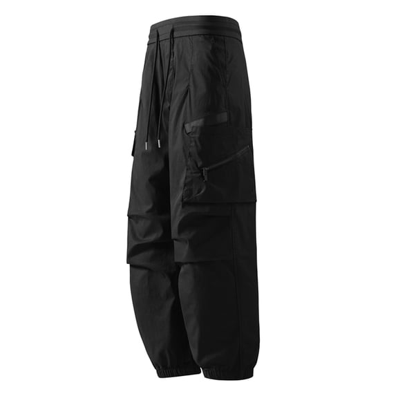 2024 New Summer Men's Cargo Pants Multi-Pockets Sweatpants Light&Thin Cotton Casual Jogger Pants Loose Trousers Male