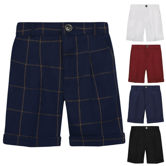 2024 New Toddler Kids Big Boy Fashion Cute Solid Color Casual School Uniform Suit Shorts 50% off Clearance!