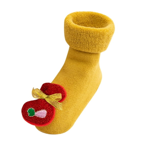 Upioiwer 2025 New Toddler Kids baby Boys Girl Toddler Girls Christmas Santa Deer Bibs Boy Anti- Knitted Warm Socks Seamless Toe Socks Boys Kids High Socks Girls Kids Stripes Socks