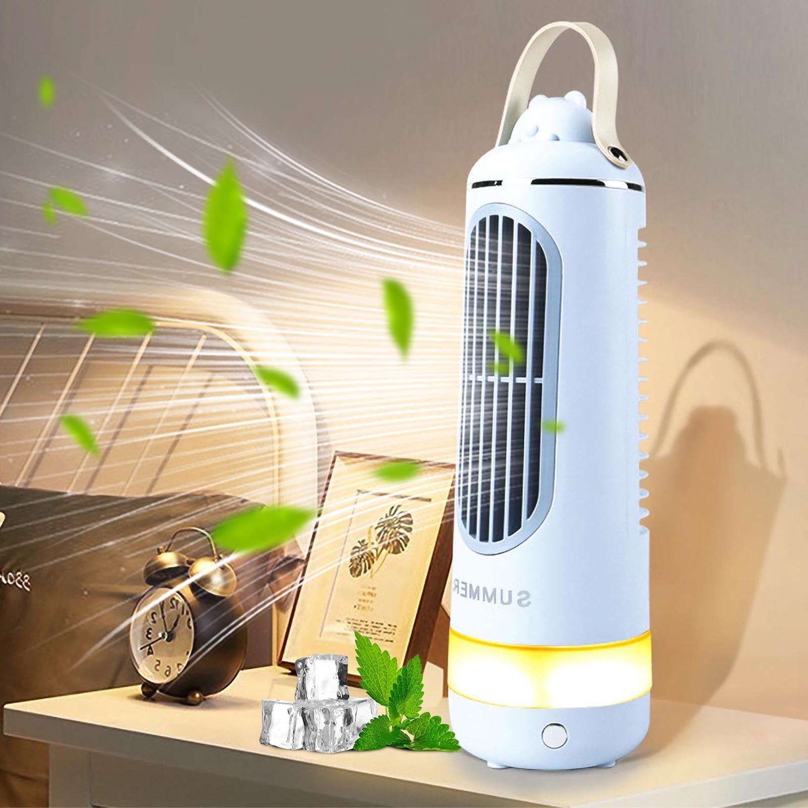 2024 New Tower Desktop Fan With Three Adjustable Automatic Head And