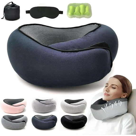 2024 New Travel Neck Pillows for Airplanes, Neck Pillow, Neck Travel Pillow,Stowable U-Shaped Pillow for Airplanes