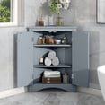 thumbnail image 1 of 2024 New Triangle Bathroom Storage Cabinet with Adjustable Shelves, Freestanding Floor Cabinet, for Home, Kitchen, Bathroom, 1 of 9