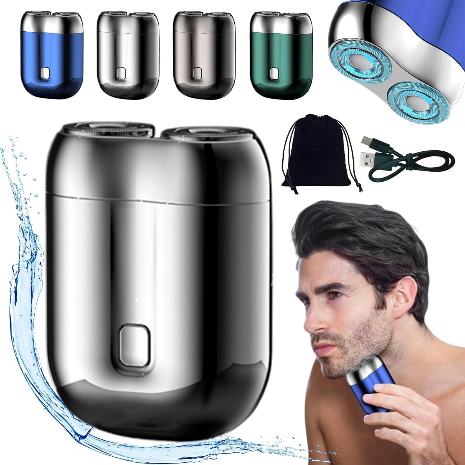 2024 New Upgrade Pocket Shaver USB Mini Shavers for Men, Electric Mini ...
