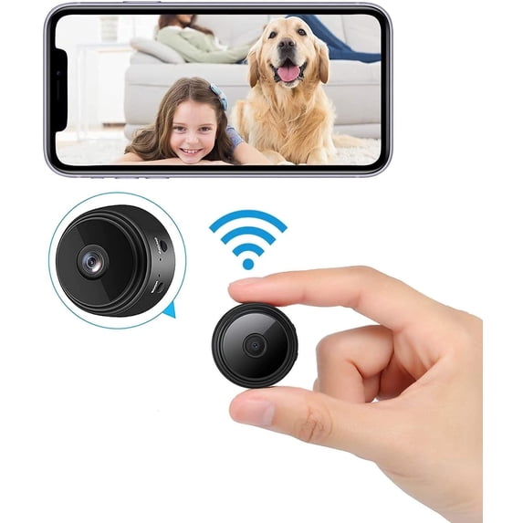 2024 New Version Mini WiFi Cameras,Camera with Audio and Video Live Feed,with Cell Phone App Wireless Recording -1080P HD Nanny Cams with Night Vision.Tiny Cameras for Indoor/Outdoor Using
