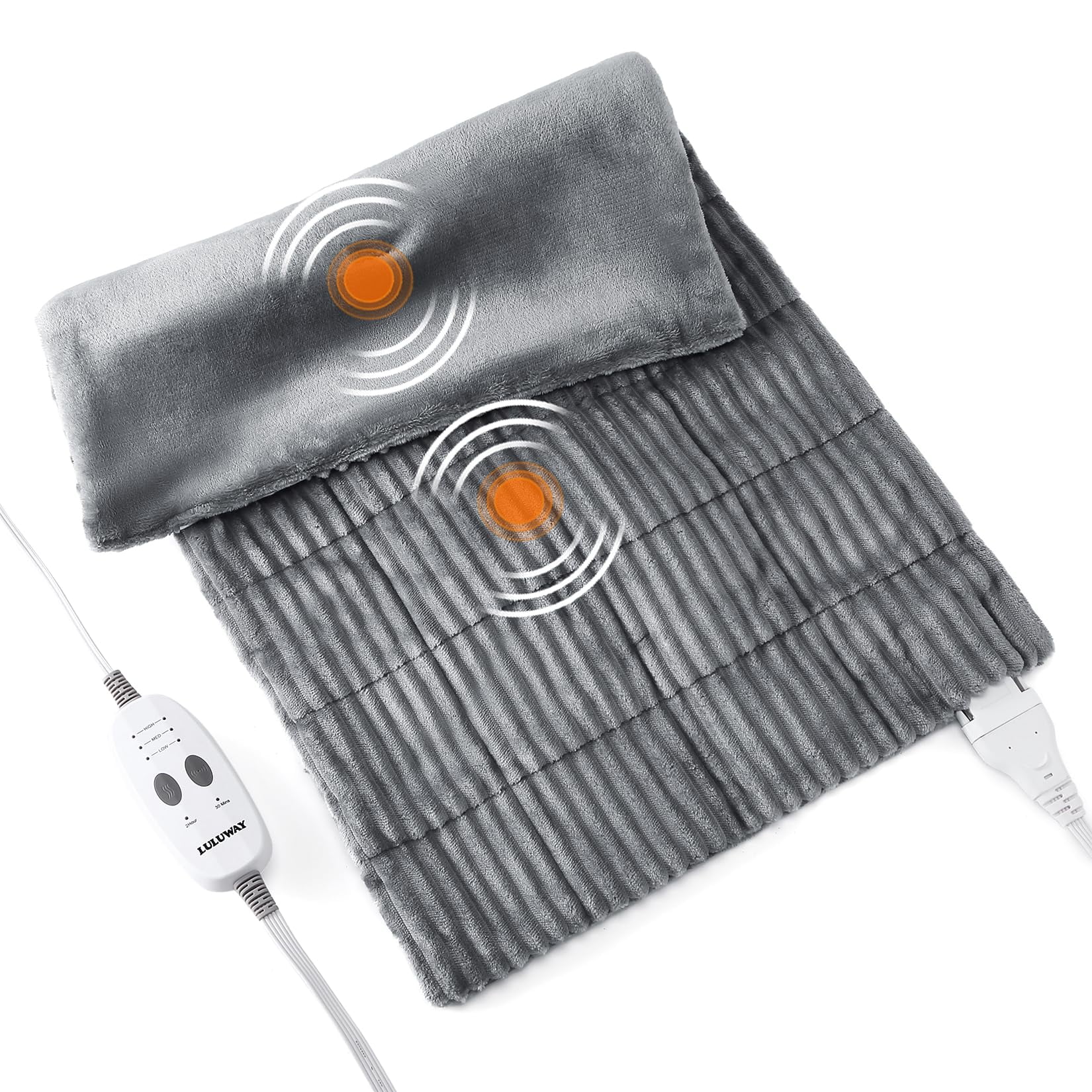 2024 New Weighted Heating Pad with Massager Electric Heating Pad for