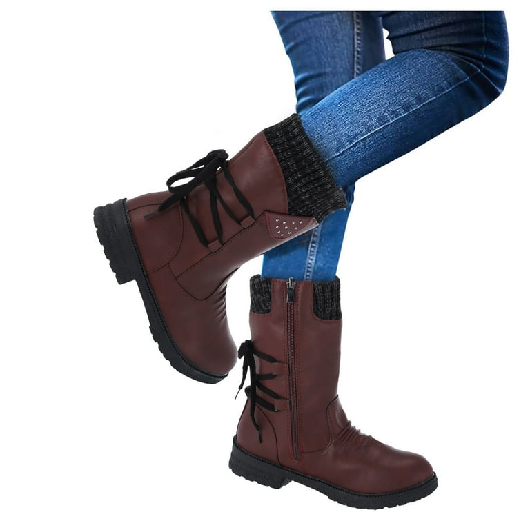 2024 New Women Fashion Casual Vintage Women Snow Boots Size 11W