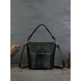 2024 New Women‘s Bag Street Vintage Bucket Bag Top Layer Cowhide All