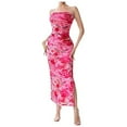 2024 New Women's Fashion Strapless Slim Ladies Wide Leg Dress Pants Fit