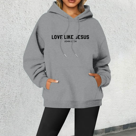 2024 New Women's Letter Printed Round Neck Pullover Street Long Sleeve Pullover Hoodie Womens Sports Hoodie Womens Zip up Lightweight Sweaters Comfy Hoodies for Women up Apparel Women Pocket