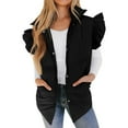 2024 New Women's Ruffles Puffy Vest Try Clothes before Buying Women