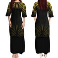 thumbnail image 1 of 2024 New Women's Summer Polynesian Double Skirt Pacific Art Island Women's Custom Puletasi, 1 of 2