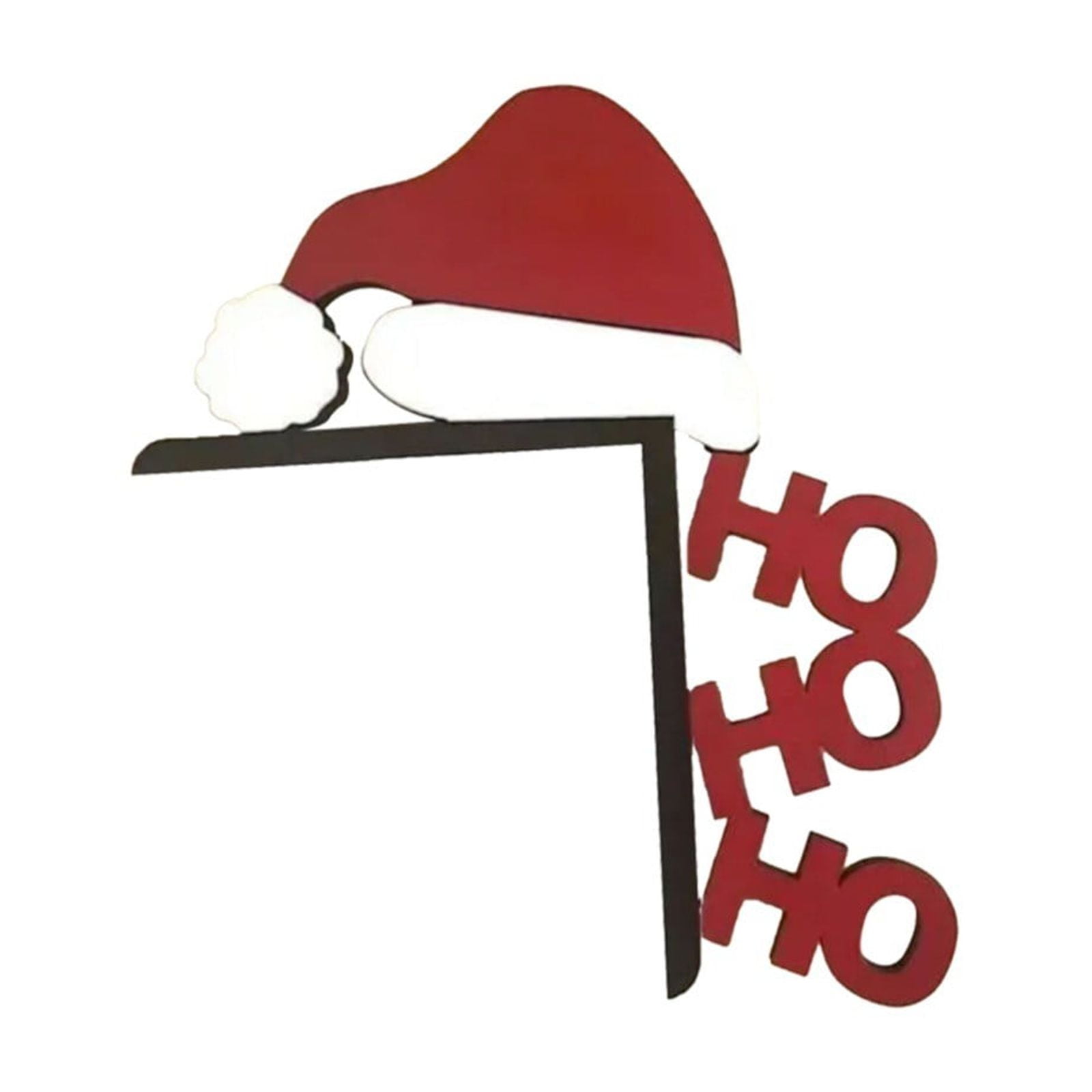 2024 New Wooden Christmas Door Toppers Decor 8 Inch Top Door Frame Corner Sign Decorations Funny