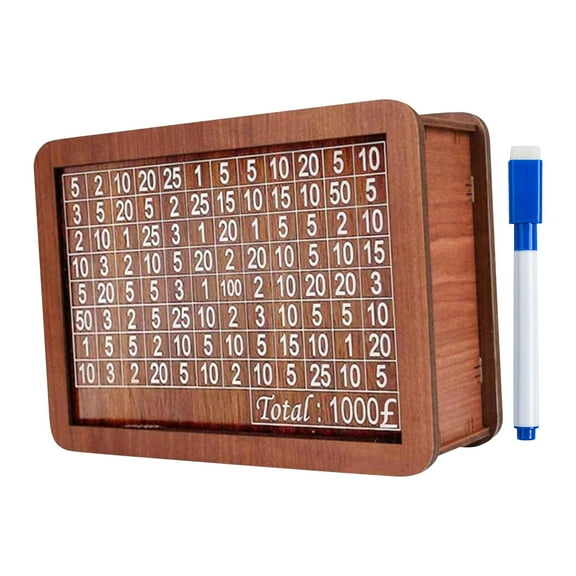 2024 New Wooden Money Box With Money And Numbers With Counter Crafts Portable Storage Case Money Saving Box For Adults Child