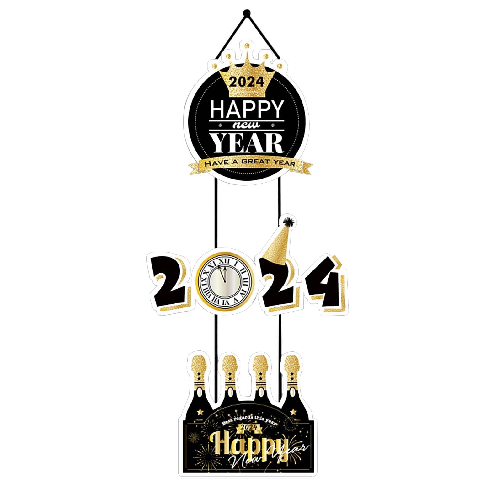 2024 New Year Door Hanger Theme Party Gift Box Party Decoration Door